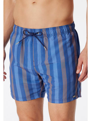 Schiesser Zwemshort blauw/grijs