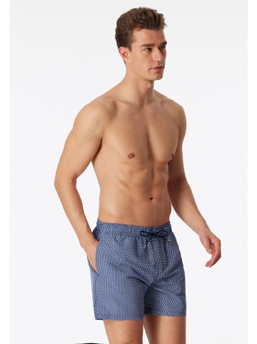 Schiesser Zwemshort donkerblauw/wit
