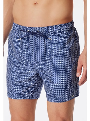 Schiesser Zwemshort donkerblauw/wit