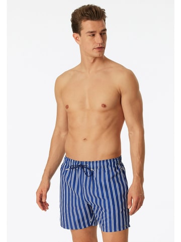 Schiesser Zwemshort blauw/wit