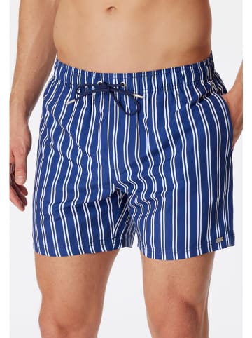 Schiesser Badeshorts in Blau/ Weiß