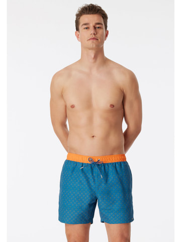 Schiesser Zwemshort blauw/oranje