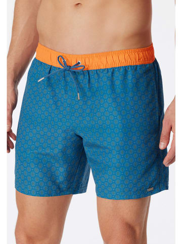 Schiesser Badeshorts in Blau/ Orange