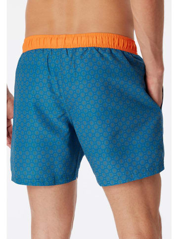 Schiesser Badeshorts in Blau/ Orange