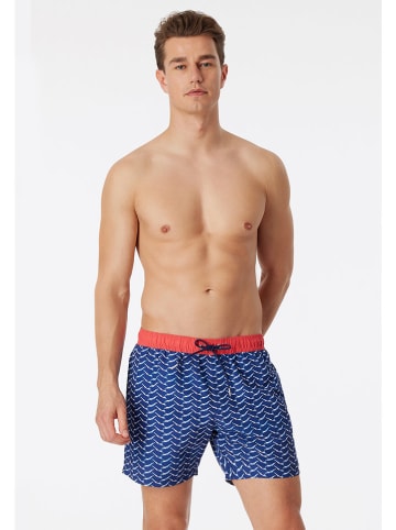 Schiesser Badeshorts in Blau/ Rot