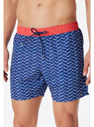 Schiesser Badeshorts in Blau/ Rot