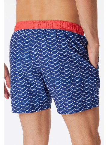 Schiesser Badeshorts in Blau/ Rot