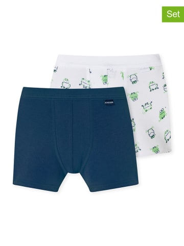 Schiesser 2er-Set: Boxershorts in Dunkelblau/ Weiß