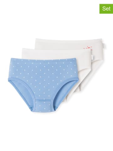 Schiesser 3-delige set: slips lichtblauw/wit