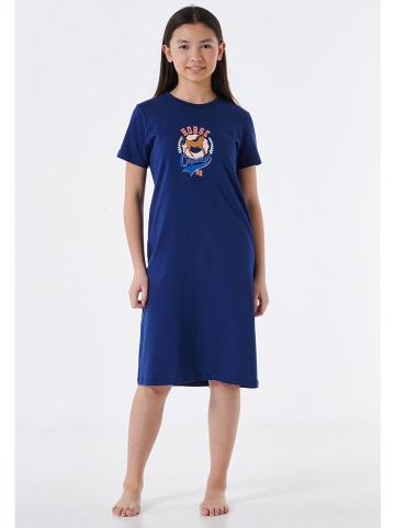 Schiesser Nachthemd in Dunkelblau