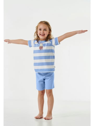 Schiesser Pyjama donkerblauw/wit