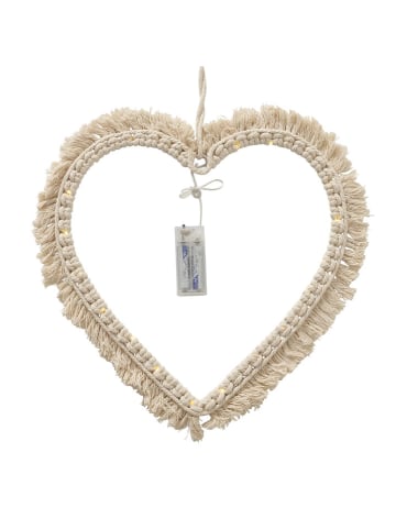 Boltze 2-delige set: decoratieve ledhangers "Wilg" lichtbruin - (H)35 cm