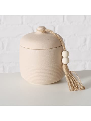 Boltze Voorraadpot "Chimera" crème - (H)13 cm