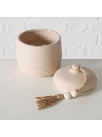 Boltze Voorraadpot "Chimera" crème - (H)13 cm