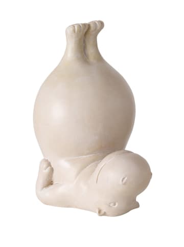 Boltze 3er-Set: Dekofiguren "Hippo" in Creme - (H)12 cm