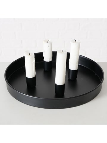 Boltze Świecznik "Margo" w kolorze czarnym - wys. 3 cm