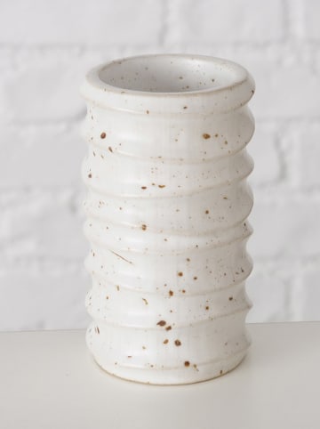 Boltze 3er-Set: Kerzenleuchter "Nylan" in Weiß/ Creme/ Braun - (H)10 cm