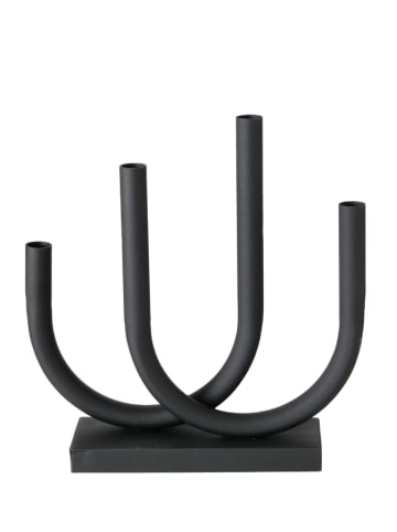 Boltze Kerzenleuchter "Tonis" in Schwarz - (H)34 cm