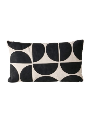 Boltze Kissen "Larson" in Schwarz/ Creme - (L)48 x (B)11 cm