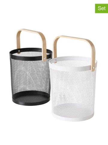 Boltze 2-delige set: manden "Koleo" zwart/wit - (H)26 cm