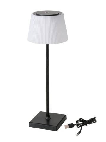 Boltze Ledtafellamp "Tippo" zwart/wit - (H)38 x Ø 13 cm