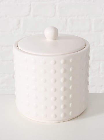 Boltze 2-delige set: voorraadpotten "Marana" lichtroze/geel - (H)12 cm