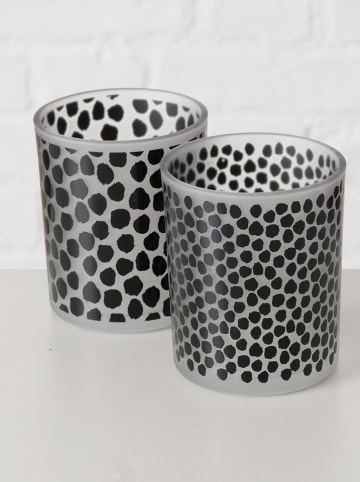 Boltze 4er-Set: Windlichter "Joona" in Schwarz