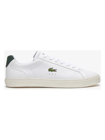 Lacoste Skórzane sneakersy w kolorze biało-zielonym