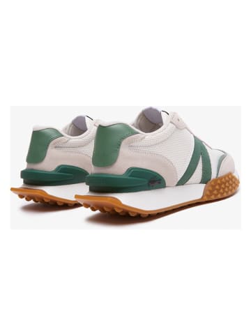Lacoste Skórzane sneakersy w kolorze biało-zielonym