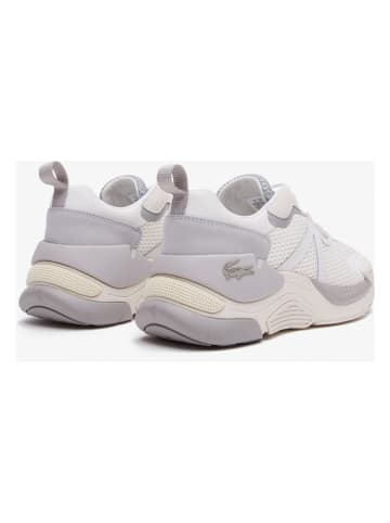 Lacoste Skórzane sneakersy w kolorze kremowo-szarym