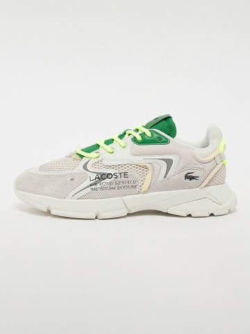Lacoste Leren sneakers wit/groen