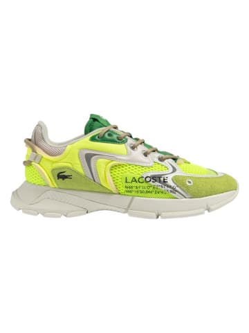 Lacoste Leren sneakers geel/groen