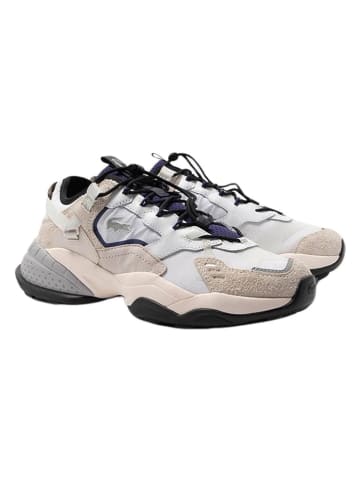 Lacoste Skórzane sneakersy w kolorze granatowo-białym