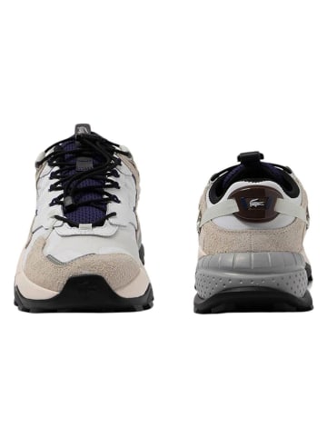 Lacoste Skórzane sneakersy w kolorze granatowo-białym