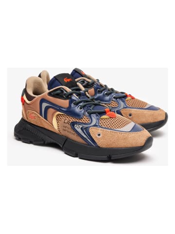 Lacoste Leren sneakers lichtbruin/zwart