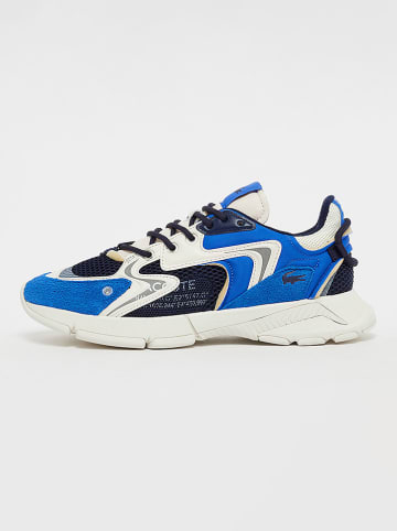 Lacoste Leder-Sneakers in Dunkelblau/ Blau
