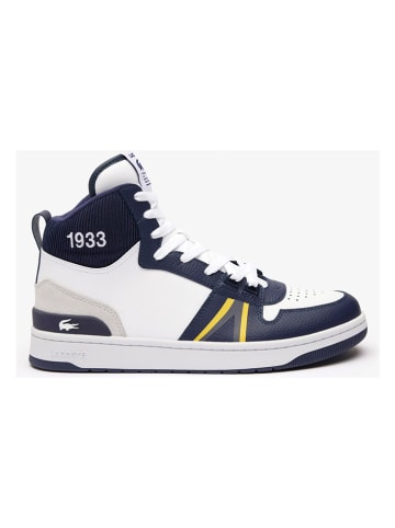 Lacoste Skórzane sneakersy w kolorze granatowo-białym