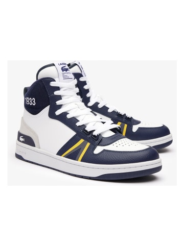Lacoste Leren sneakers wit/donkerblauw