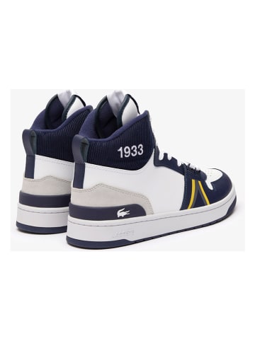 Lacoste Leren sneakers wit/donkerblauw