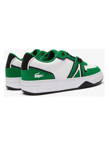 Lacoste Leren sneakers wit/groen