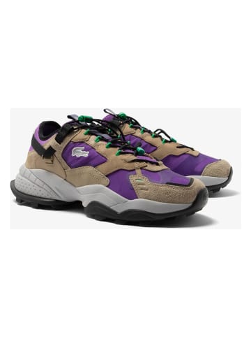 Lacoste Leren sneakers lichtbruin/paars