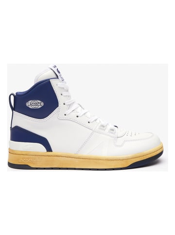 Lacoste Leder-Sneakers in Weiß/ Dunkelblau