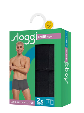 Sloggi 2er-Set: Boxershorts in Schwarz