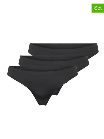 ONLY Stringi (3 pary) w kolorze czarnym