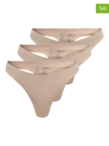 ONLY 3er-Set: Strings in Beige