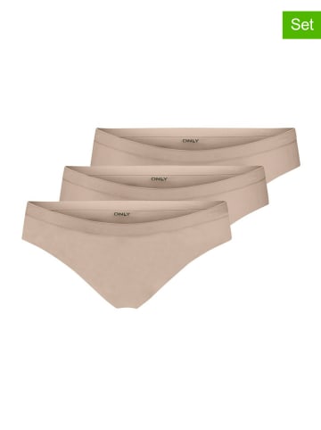 ONLY 3er-Set: Pantys in Beige