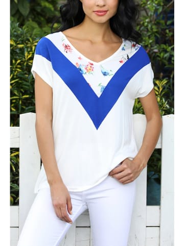 Milan Kiss Shirt wit/blauw