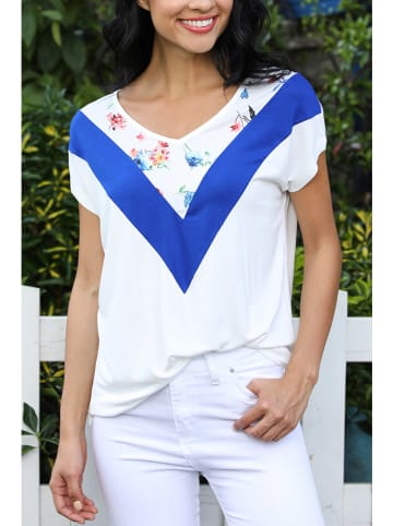 Milan Kiss Shirt wit/blauw