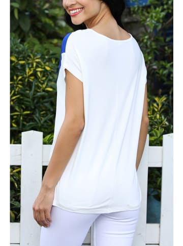 Milan Kiss Shirt wit/blauw