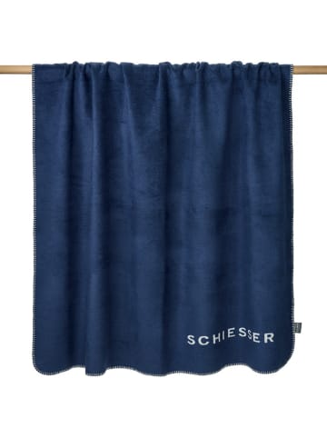 Schiesser Wohndecke "Klara" in Dunkelblau